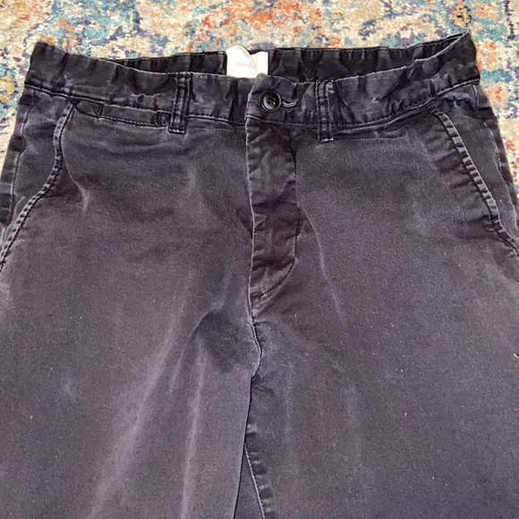 🛍 H&M Men’s 30x30 Work Pants Black Chinos w/ Bleach Spots & Splatters - Picture 6 of 8